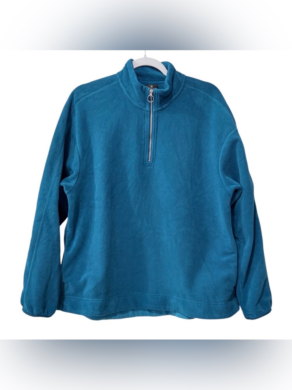 Nike men’s Large long sleeve 1/4 zip fleece teal pullover sweatshirt